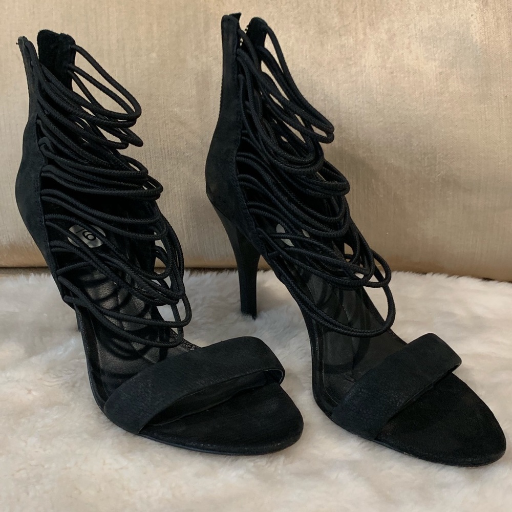 BCBG Black Strappy Sandals
